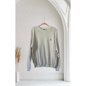 IZOD CREW NECK SWEATER COTTON. MENS MEDIUM